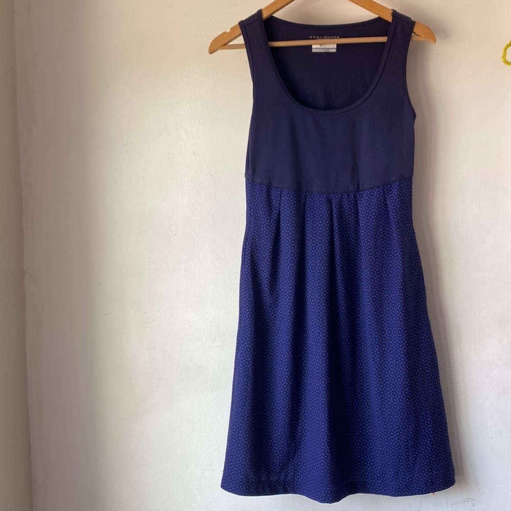 Columbia XS Blue Polka Dot Omni-Shade Sport Dress